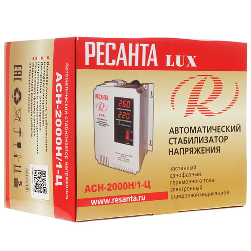 Купить Стабилизатор напряжения Ресанта АСН-2000 Н/1-Ц Lux  1026065. Характеристики, отзывы и цены в Донецке
