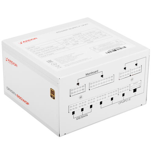 Купить Блок питания ARDOR GAMING ORIGIN 650WGF White  белый  5434456. Характеристики, отзывы и цены в Донецке