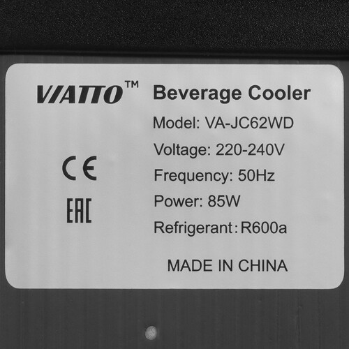 Купить Холодильная витрина   Viatto VA-JC62WD черный  9915010. Характеристики, отзывы и цены в Донецке