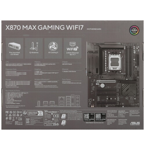 Купить Материнская плата ASUS X870 MAX GAMING WIFI7  5631996. Характеристики, отзывы и цены в Донецке