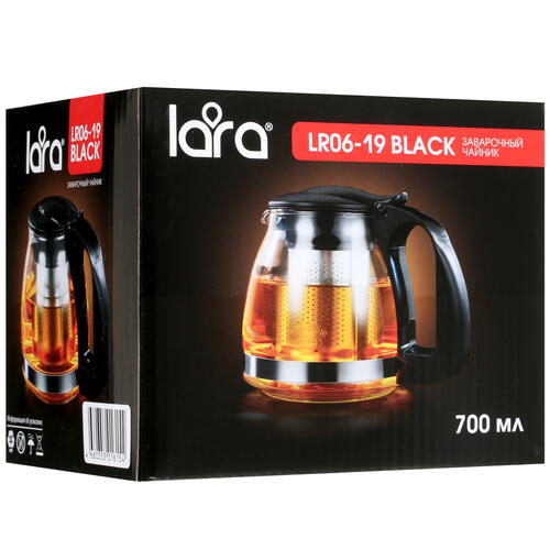 Купить Чайник заварочный Lara LR06-19 черный  1627111. Характеристики, отзывы и цены в Донецке
