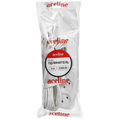 Купить Удлинитель Aceline ER-250 белый  5480206. Характеристики, отзывы и цены в Донецке