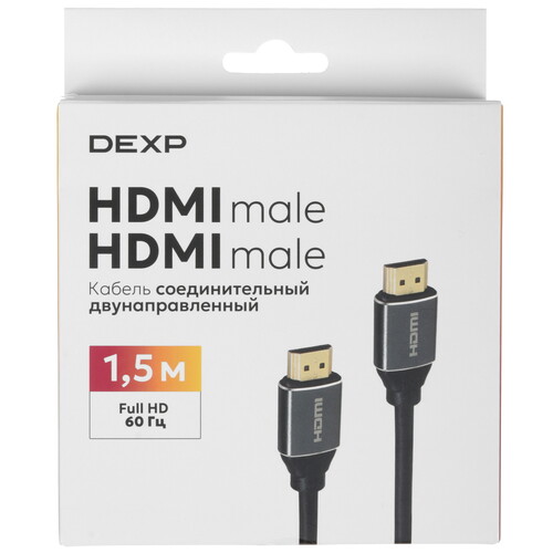 Купить Кабель  DEXP HDMI - HDMI, 1.5 м  5453839. Характеристики, отзывы и цены в Донецке