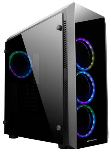 Купить Корпус Chieftec SCORPION II [GL-02B-OP] черный  1369917. Характеристики, отзывы и цены в Донецке