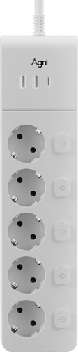Купить Сетевой фильтр AGNI TP-FI3U5E-C белый  9289368. Характеристики, отзывы и цены в Донецке