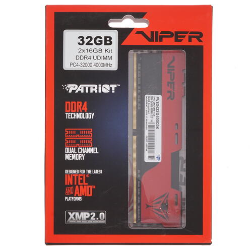 Купить Оперативная память Patriot Viper Elite II [PVE2432G400C0K] 32 ГБ  4845230. Характеристики, отзывы и цены в Донецке