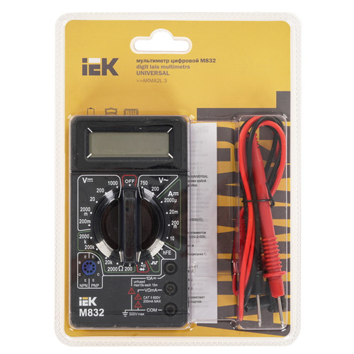 Купить Мультиметр IEK Universal M832  5302033. Характеристики, отзывы и цены в Донецке