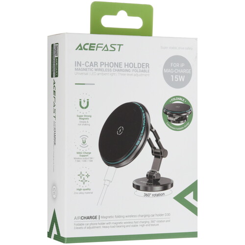 Купить Держатель автомобильный ACEFAST D30 черный  9191298. Характеристики, отзывы и цены в Донецке