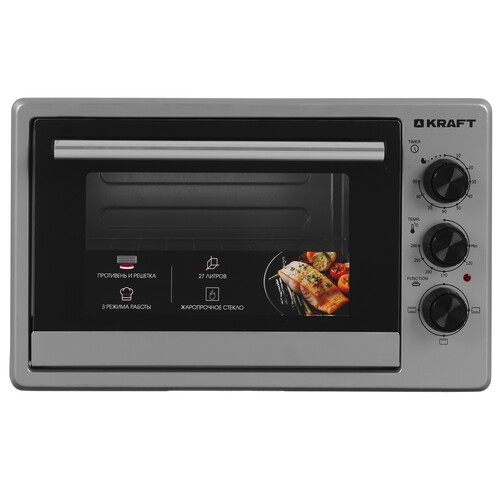Купить Мини-печь Kraft KF-MO 270 серый  9229282. Характеристики, отзывы и цены в Донецке