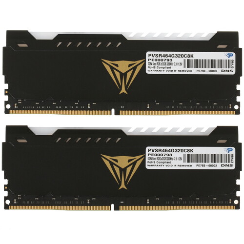 Купить Оперативная память Patriot Viper Steel RGB [PVSR464G320C8K] 64 ГБ  4759801. Характеристики, отзывы и цены в Донецке