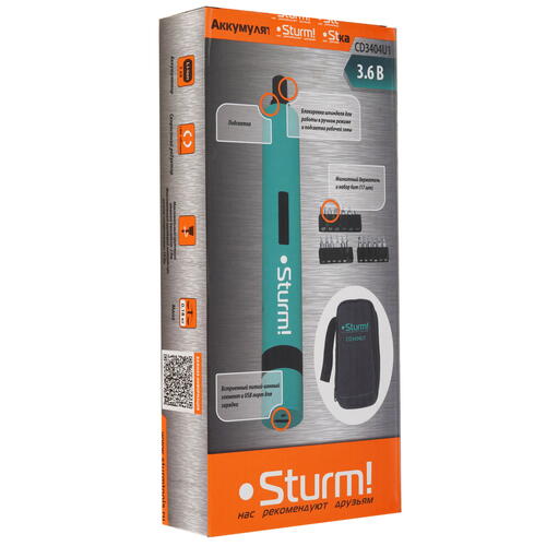 Купить Аккумуляторная отвертка Sturm! CD3404U1  9965169. Характеристики, отзывы и цены в Донецке
