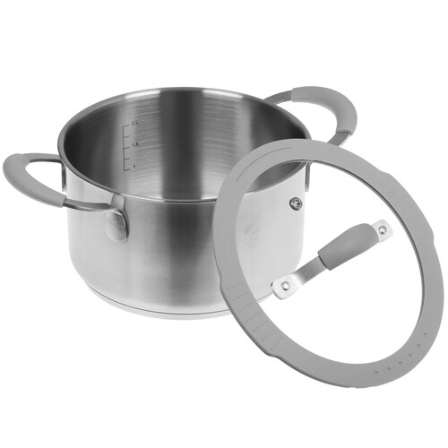 Купить Кастрюля OneTwo Sapphire O3SC25 2.5 л 18 см серебристый  9204335. Характеристики, отзывы и цены в Донецке