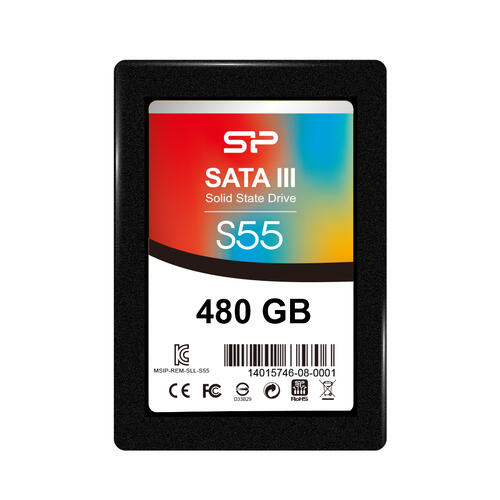 Купить 480 ГБ 2.5" SATA накопитель Silicon Power Slim S55 [SP480GBSS3S55S25]  0194880. Характеристики, отзывы и цены в Донецке