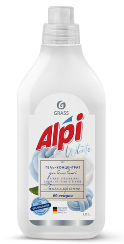 Купить Гель для стирки GRASS Alpi White для белых тканей, 1.8 л  5644496. Характеристики, отзывы и цены в Донецке