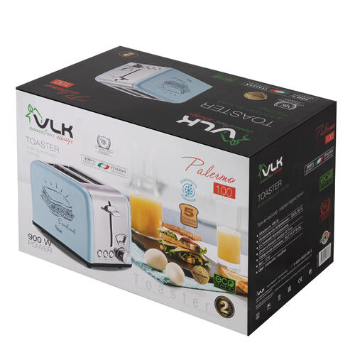 Купить Тостер VLK Palermo 100 голубой  9905710. Характеристики, отзывы и цены в Донецке