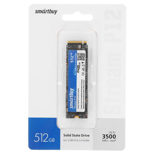 Купить 512 ГБ M.2 NVMe накопитель Smartbuy Stream P12 [SBSSD512-STP12-M2P3]  5407589. Характеристики, отзывы и цены в Донецке
