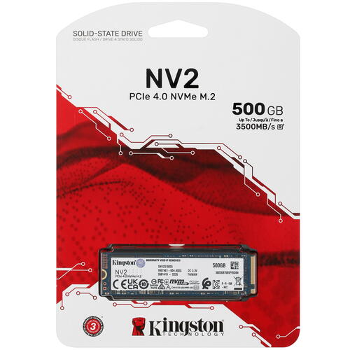 Купить 500 ГБ M.2 NVMe накопитель Kingston NV2 [SNV2S/500G]  9917209. Характеристики, отзывы и цены в Донецке