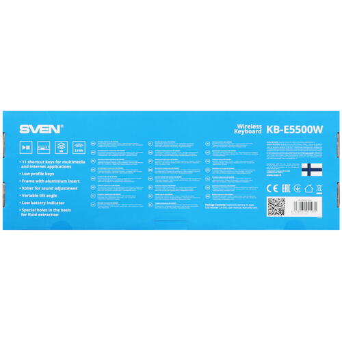 Купить Клавиатура  беспроводная SVEN KB-E5500W  9087984. Характеристики, отзывы и цены в Донецке