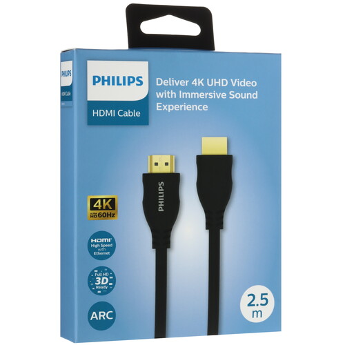 Купить Кабель  Philips HDMI - HDMI, 2.5 м  5635868. Характеристики, отзывы и цены в Донецке