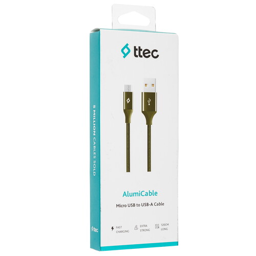 Купить Кабель круглый TTEC micro USB - USB 2.0 Type-A зеленый 1.2 м  9140755. Характеристики, отзывы и цены в Донецке