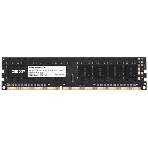 Купить Оперативная память DEXP [DEXP4GD3UD16] 4 ГБ  5422093. Характеристики, отзывы и цены в Донецке