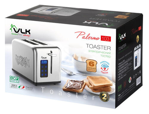 Купить Тостер VLK Palermo 103 серебристый  9034353. Характеристики, отзывы и цены в Донецке