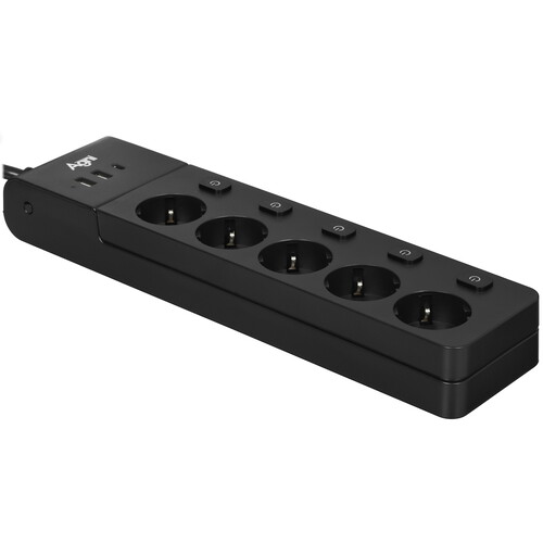 Купить Сетевой фильтр AGNI TP-FI3U5E-C черный  9289367. Характеристики, отзывы и цены в Донецке