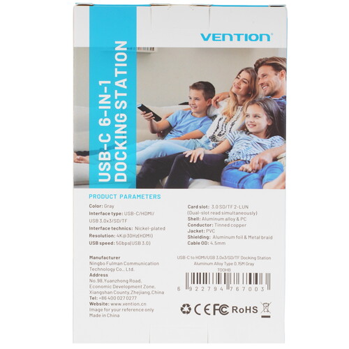 Купить Док-станция Vention TOOHB  9159624. Характеристики, отзывы и цены в Донецке