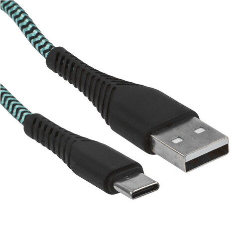 Купить Кабель круглый BoraSCO USB Type-C - USB 2.0 Type-A зеленый 1 м  5614075. Характеристики, отзывы и цены в Донецке