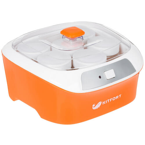 Купить Йогуртница Kitfort КТ-2020 оранжевый  8126433. Характеристики, отзывы и цены в Донецке