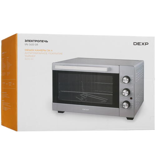 Купить Мини-печь DEXP VN-3400 GR серый  5417183. Характеристики, отзывы и цены в Донецке