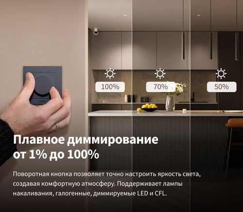 Купить Умный диммер AQARA H2 EU модель KD-R01D_gr  5648109. Характеристики, отзывы и цены в Донецке