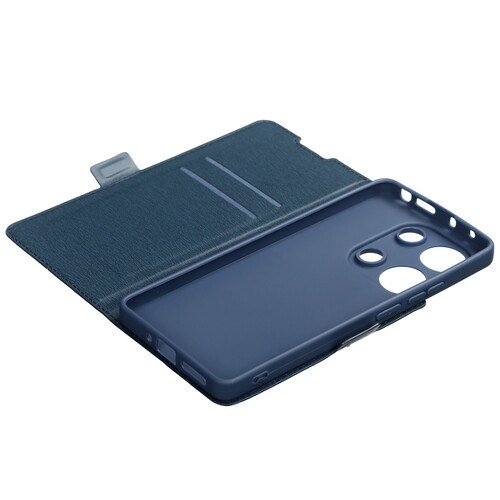 Купить Чехол-книжка  DF для POCO M6 Pro/ Xiaomi Redmi Note 13 Pro синий  5472279. Характеристики, отзывы и цены в Донецке