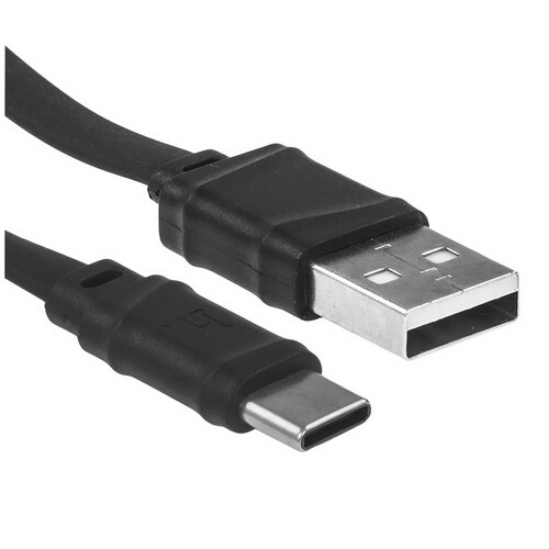 Купить Кабель плоский Hoco USB Type-C - USB 2.0 Type-A черный 1 м  9238196. Характеристики, отзывы и цены в Донецке