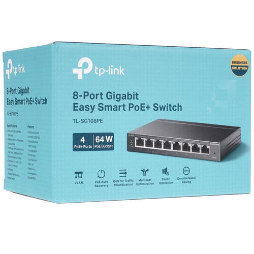 Купить Коммутатор TP-Link TL-SG108PE v4.2  5033379. Характеристики, отзывы и цены в Донецке