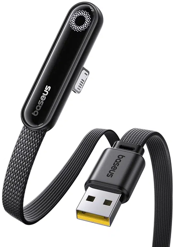 Купить Кабель плоский Baseus Lightning 8-pin - USB 2.0 Type-A черный 1 м  5627611. Характеристики, отзывы и цены в Донецке