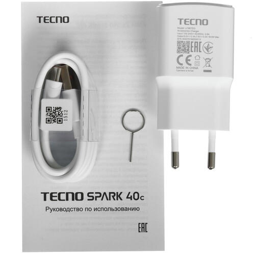 Купить 6.67" Смартфон Tecno SPARK 40C 128 ГБ серый  5633001. Характеристики, отзывы и цены в Донецке