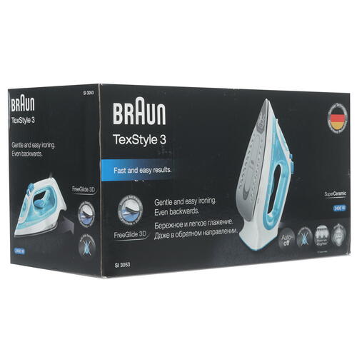 Купить Утюг Braun TexStyle 3 SI3053BL голубой  1312511. Характеристики, отзывы и цены в Донецке