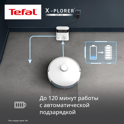 Купить Робот-пылесос Tefal RG9177WH белый  9225021. Характеристики, отзывы и цены в Донецке