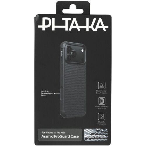 Купить Накладка  Pitaka Aramid ProGuard Case для Apple iPhone 17 Pro Max черный/серый  5641011. Характеристики, отзывы и цены в Донецке
