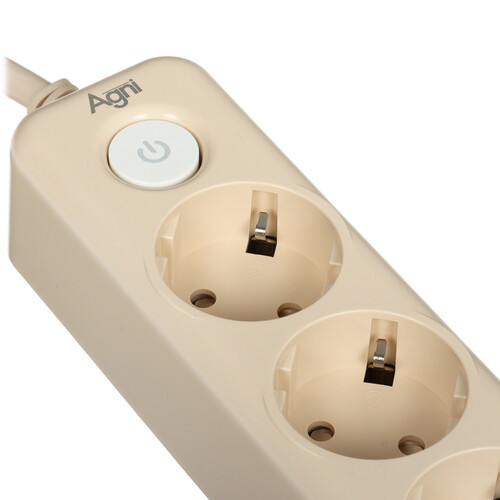 Купить Сетевой фильтр AGNI TP-FD4E бежевый  9289254. Характеристики, отзывы и цены в Донецке