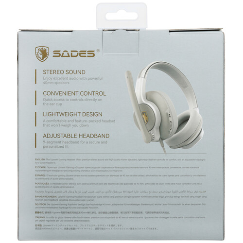 Купить Проводные наушники Sades SA-703 Upower белый  5613205. Характеристики, отзывы и цены в Донецке
