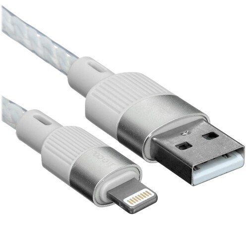 Купить Кабель круглый Hoco Lightning 8-pin - USB 2.0 Type-A белый 1 м  5459951. Характеристики, отзывы и цены в Донецке