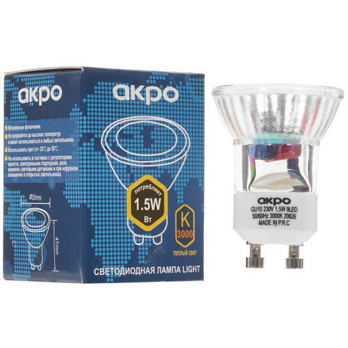 Купить Лампа светодиодная Akpo LIGHT GU10  4745948. Характеристики, отзывы и цены в Донецке