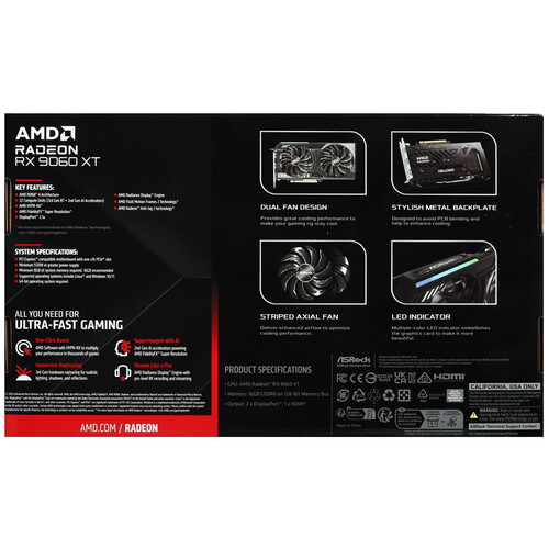 Купить Видеокарта ASRock AMD Radeon RX 9060 XT Challenger OC  5639846. Характеристики, отзывы и цены в Донецке