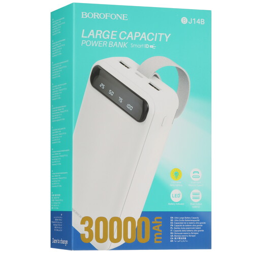 Купить Портативный аккумулятор Borofone BJ14B белый  5475248. Характеристики, отзывы и цены в Донецке