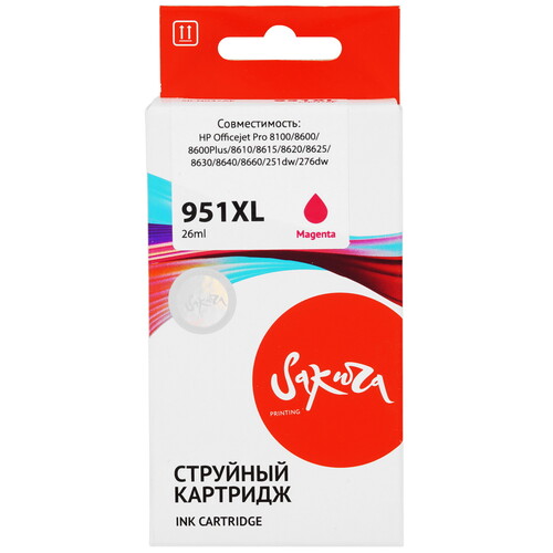 Купить Картридж Sakura CN047AE (№951XL Magenta) пурпурный  9159360. Характеристики, отзывы и цены в Донецке