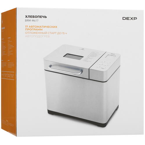 Купить Хлебопечь DEXP BRM-M617 серебристый  5419364. Характеристики, отзывы и цены в Донецке