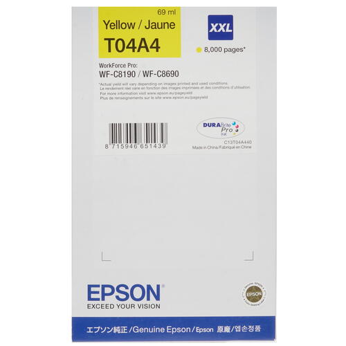 Купить Картридж Epson T04A4 желтый  1699141. Характеристики, отзывы и цены в Донецке