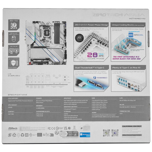 Купить Материнская плата ASRock Z890 Taichi AQUA  5622756. Характеристики, отзывы и цены в Донецке